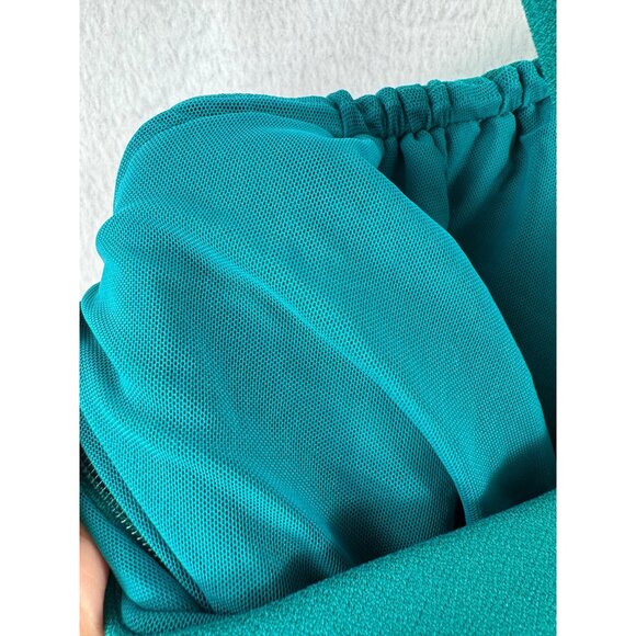 GUESS Marciano Zuri Dress cocktail maxi scuba elegant Green sz 12 - Picture 9 of 10